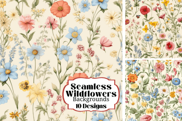 12 Seamless Wildflower Backgrounds for Modern Creatives