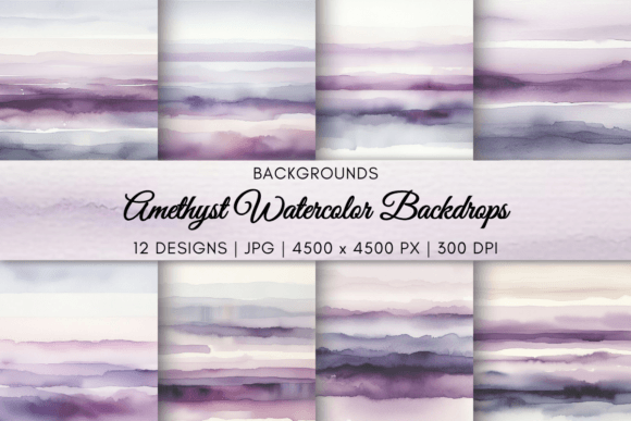 Amethyst Purple Watercolor Backgrounds: A Designer's Guide
