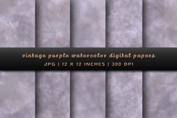 Elevate Projects with Vintage Purple Watercolor Backgrounds
