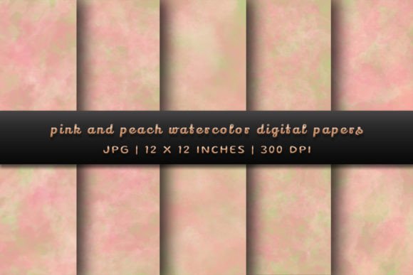 Enchanting Pink and Peach Watercolor Backgrounds for Designers