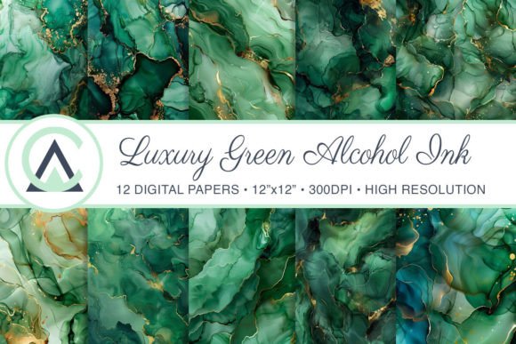 Explore Luxurious Green Alcohol Ink Backgrounds