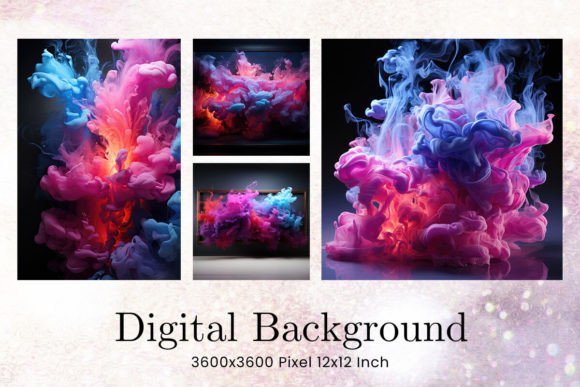 Exploring the Vivid Rainbow Smoke Backgrounds Effect for Designers