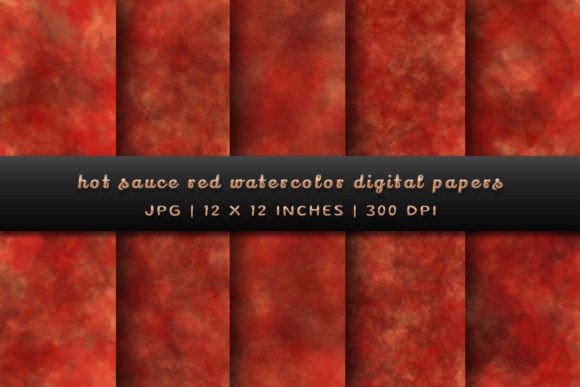 Ignite Your Visuals with Hot Sauce Red Watercolor Backgrounds