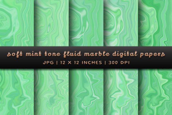 Soft Mint Tone Fluid Marble Backgrounds for Elegant Design