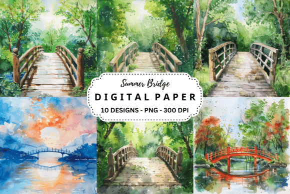 Summer Bridge Backgrounds: Vibrant Design Assets for Modern Projects