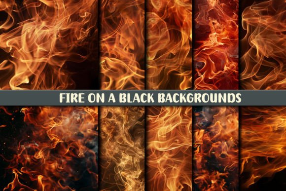 The Allure of Fire on a Black Backgrounds: Bold Design Assets