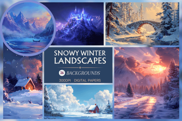 Timeless Winter Magic: Snowy Landscapes for Design