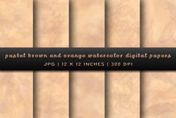 Warm Up Your Designs: Pastel Brown and Orange Watercolor Backgrounds