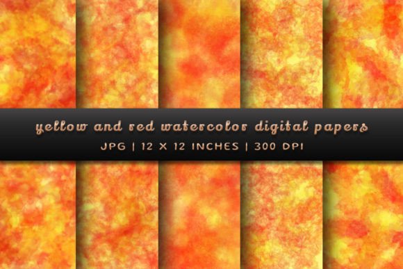 Warm Up Your Projects with Yellow and Red Watercolor Backgrounds